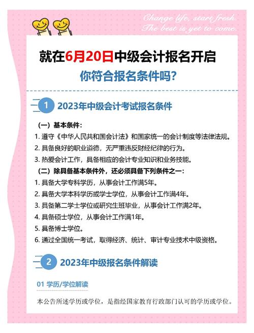 报考中级会计师的报名条件