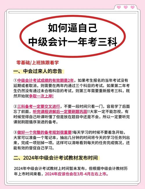 中级会计职称考哪几科