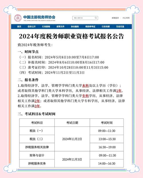 税务师证书报考时间要求是什么