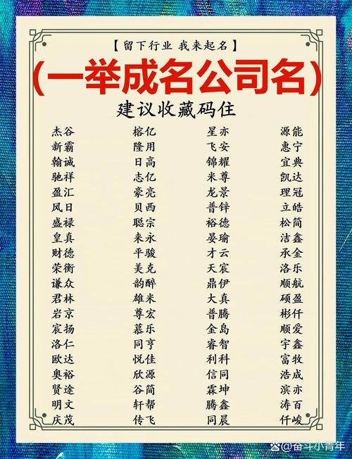 公司起名字大全免费？公司起名字大全免费三个字寓意好一点？
