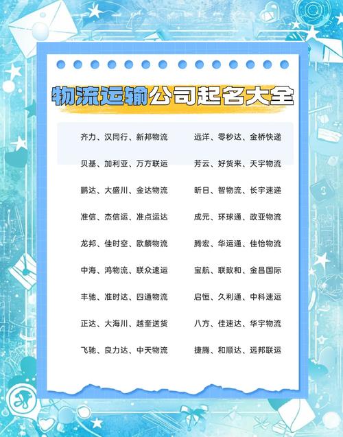 物流公司起名名字大全