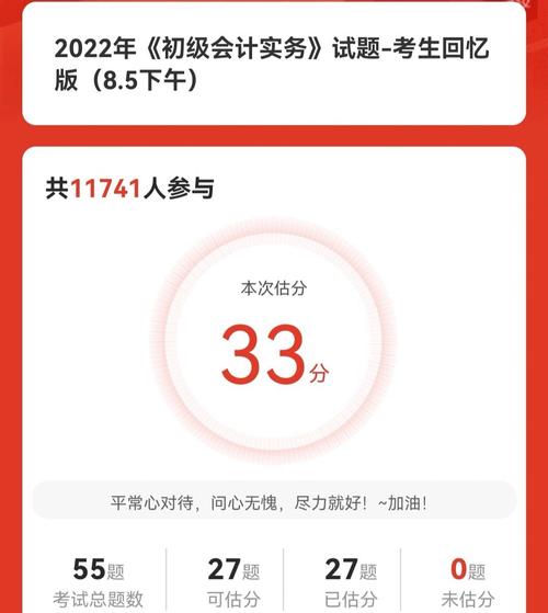 初级会计估分准不准，初级会计 估分？