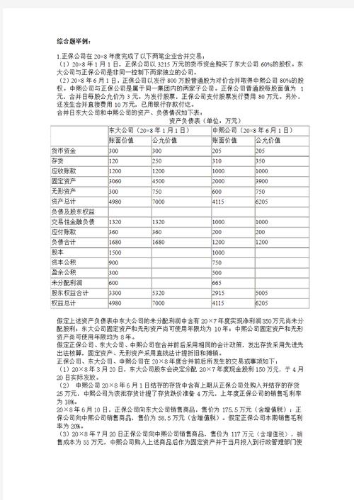 谁知道08秋会计本的高级财务会计形成性考核册的答案?