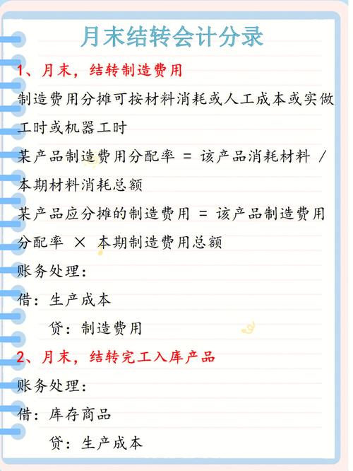 生产成本结转的分录是什么