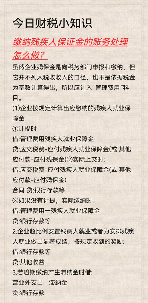 残保金的会计分录怎么做?