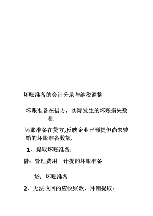计提坏账准备的会计分录是什么