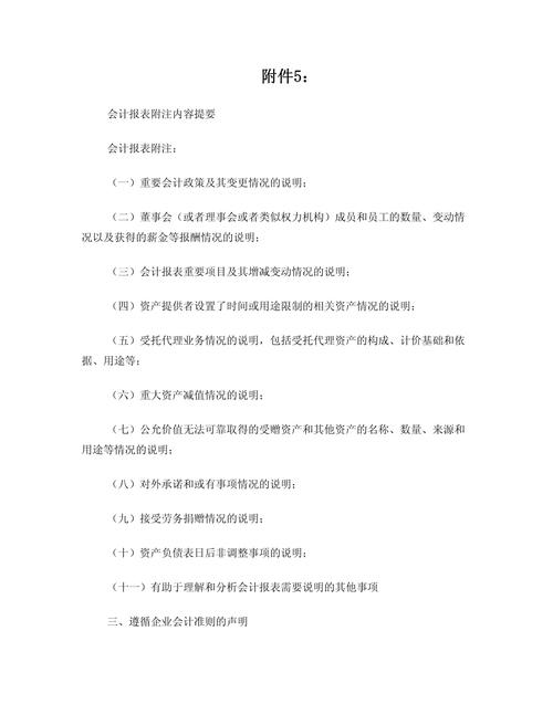 什么是财务报表的附注